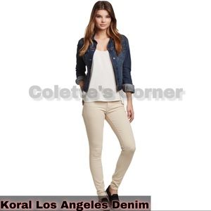 Koral Los Angeles Coated Khaki High Rise Skinny